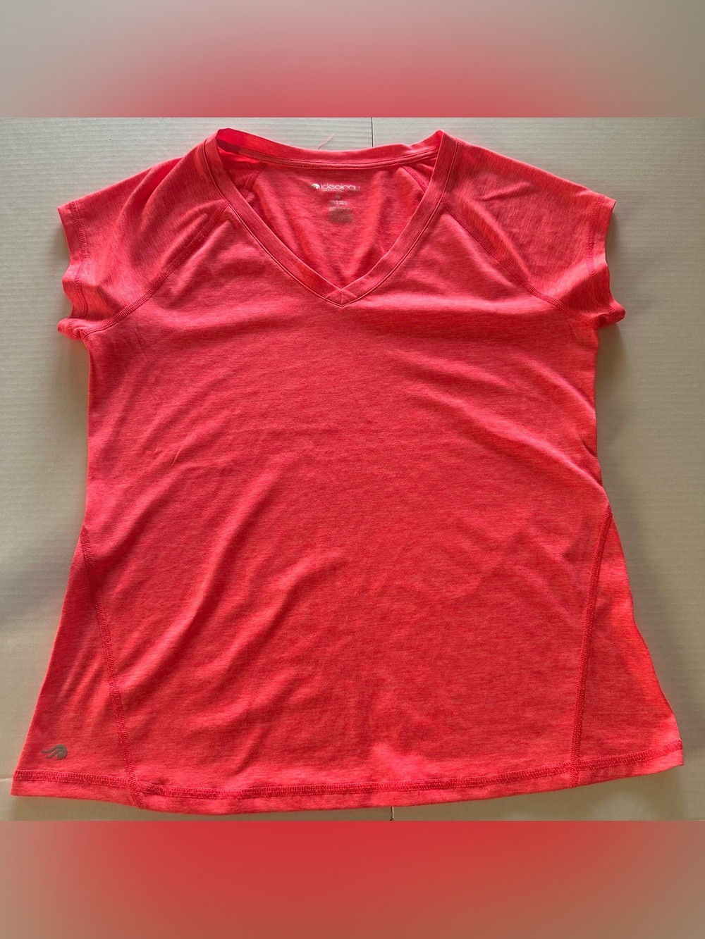 Ideology Women's V-Neck Short Sleeve Tee - Coral Pink